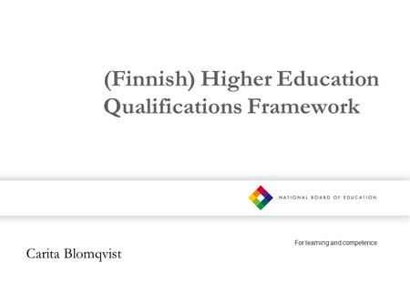 (Finnish) Higher Education Qualifications Framework