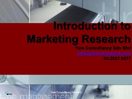 Yale Consultancy Sdn Bhd