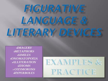 Figurative Language & Literary Devices