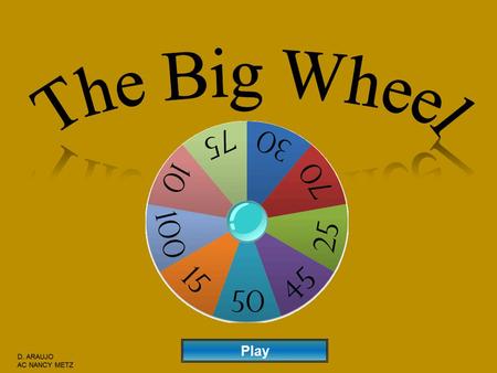 Play Instructions: 1) Divide into 3 Teams 2) Ask a Question to a Team 3) If correct, click the Spin Wheel Button to choose the number of points that.