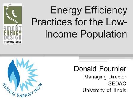 Energy Efficiency Practices for the Low-Income Population