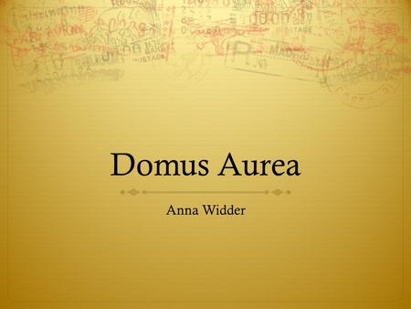 Domus Aurea Anna Widder.  colosseum-map.html Covered Palatine, Esquiline and Caelian.