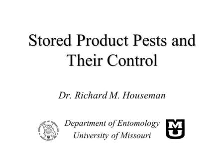 Stored Product Pests and Their Control