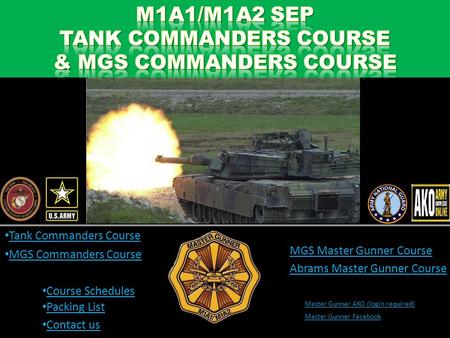 TANK COMMANDERS COURSE & MGS COMMANDERS COURSE
