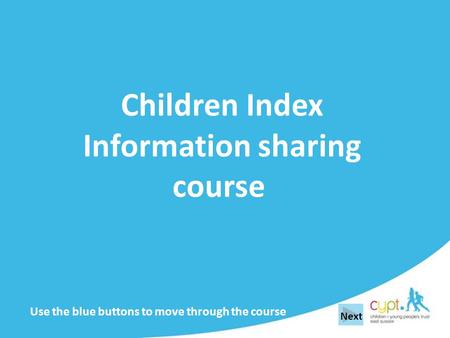 Children Index Information sharing course