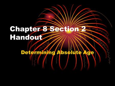 Chapter 8 Section 2 Handout