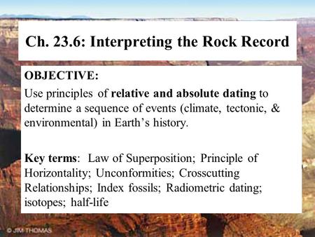 Ch. 23.6: Interpreting the Rock Record