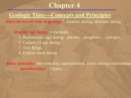 Geologic Time—Concepts and Principles