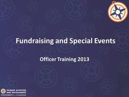 Fundraising and Special Events Officer Training 2013.