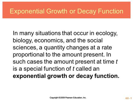 Exponential Growth or Decay Function