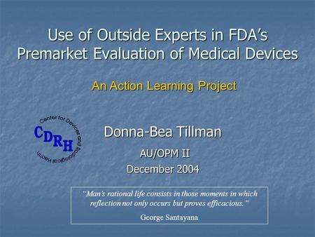 Donna-Bea Tillman AU/OPM II December 2004