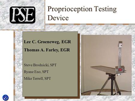Proprioception Testing Device