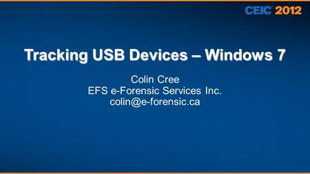 Tracking USB Devices – Windows 7