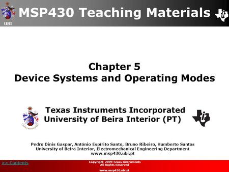 Chapter 5 Device Systems and Operating Modes