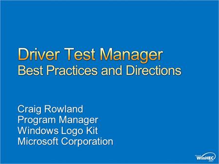 Craig Rowland Program Manager Windows Logo Kit Microsoft Corporation.
