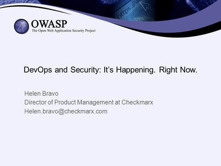 DevOps and Security: It’s Happening. Right Now.