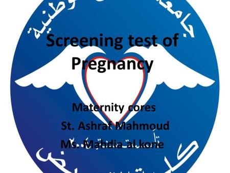 Screening test of Pregnancy