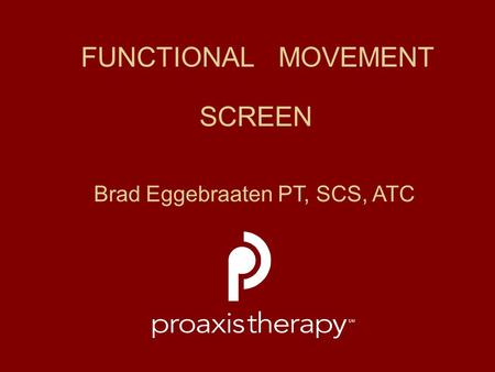 Brad Eggebraaten PT, SCS, ATC