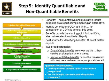 Step 5: Identify Quantifiable and Non-Quantifiable Benefits