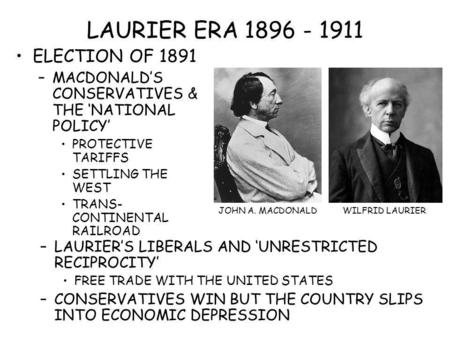 LAURIER ERA ELECTION OF 1891
