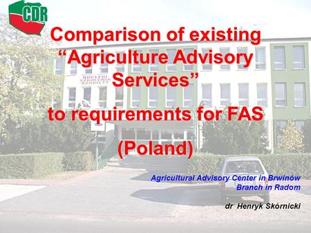 Comparison of existing “Agriculture Advisory Services”