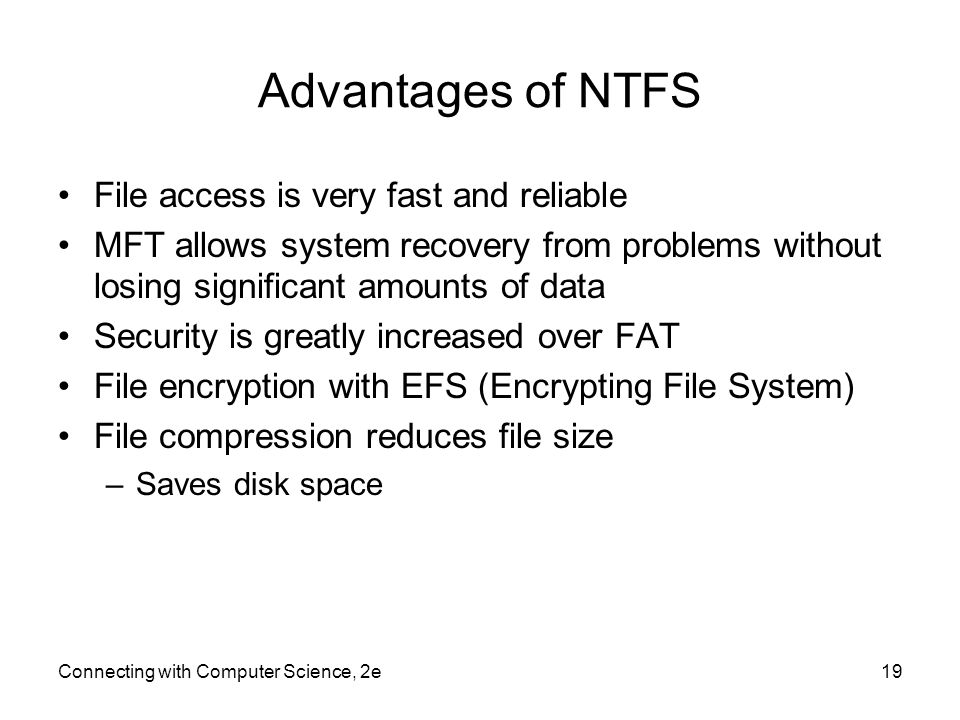 Advantages Of Ntfs Over Fat 26