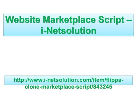 Website Marketplace Script – i-Netsolution  clone-marketplace-script/