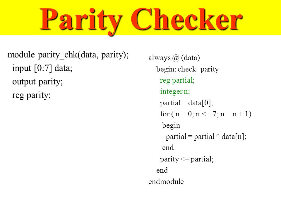 Vhdl Program For Parity Generator Circuits