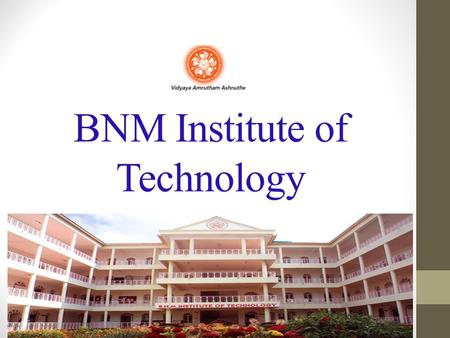 BNM Institute of Technology Bangalore