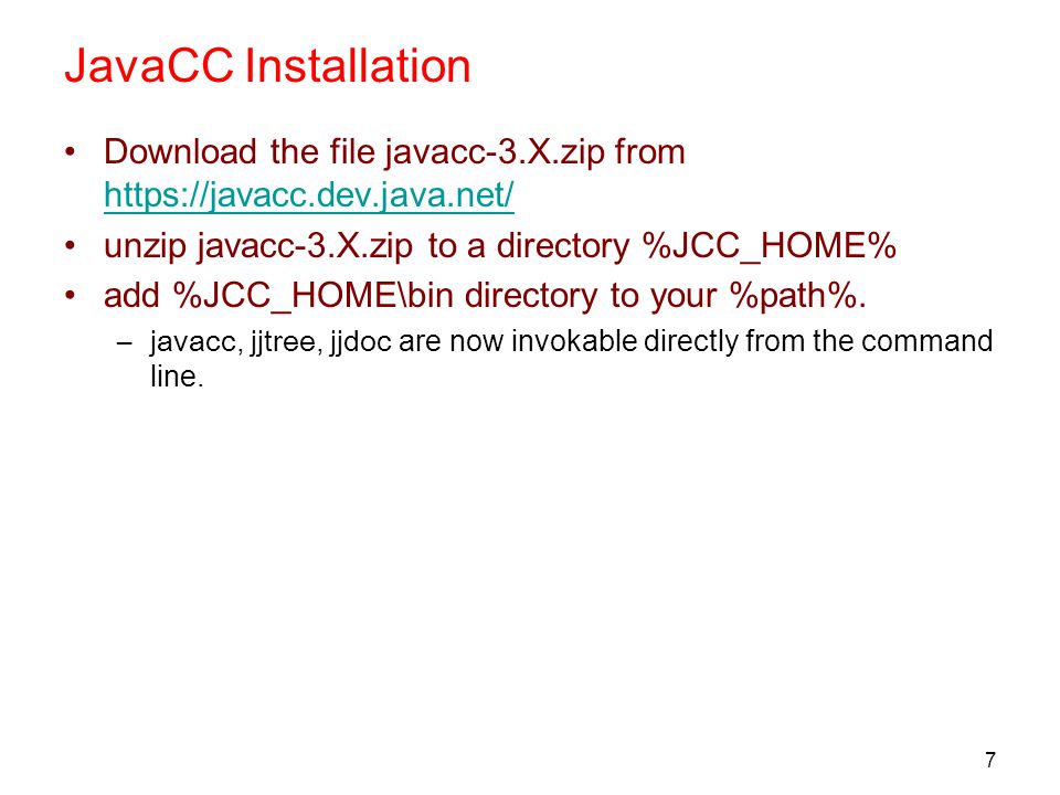 How To Install Javacc In Windows