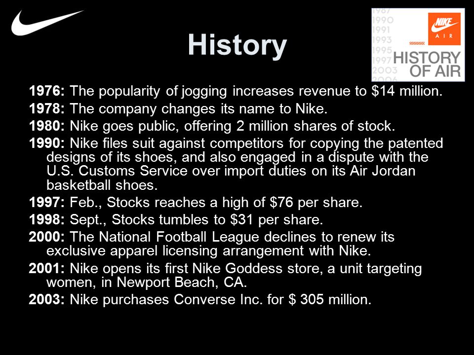 nike inc history