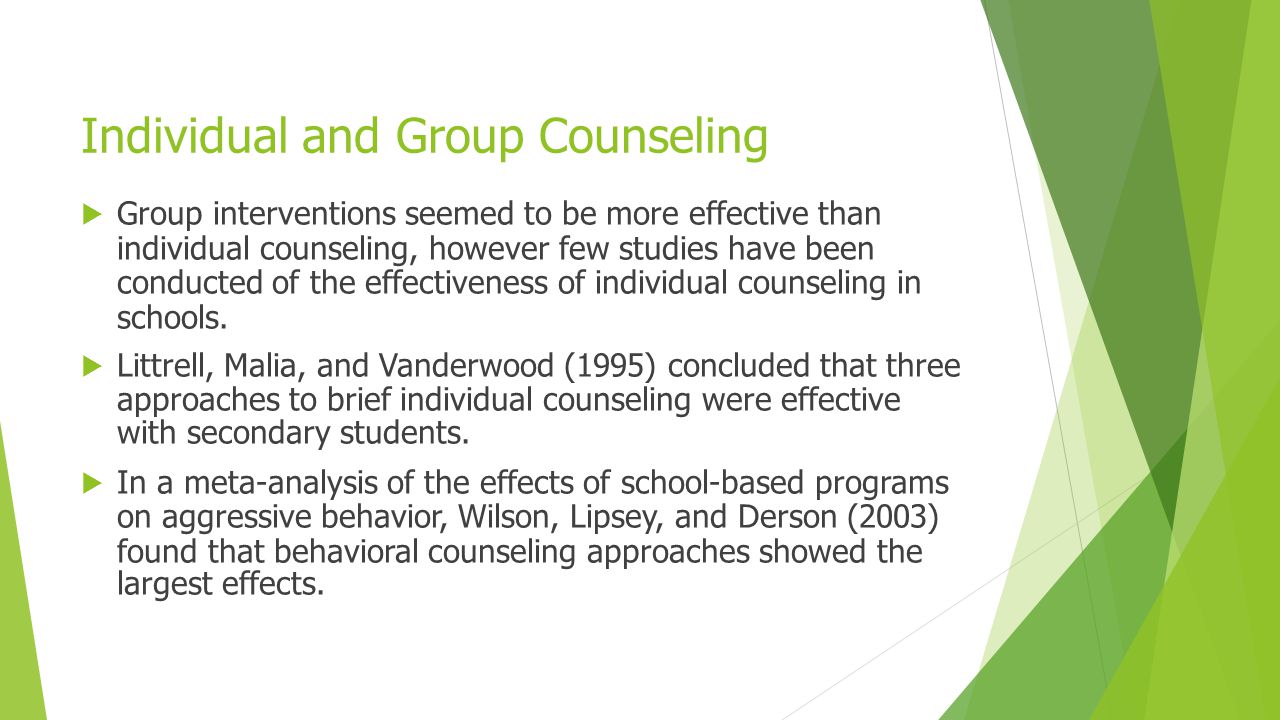 Individual Group Counseling 94