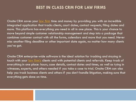 CRM for Law Firms