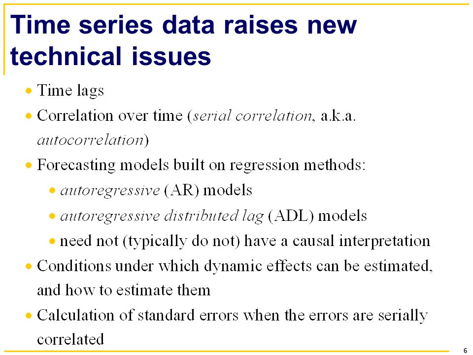 Introduction to Time Series Regression and Forecasting