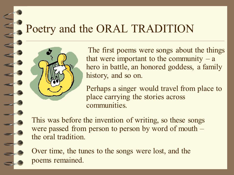 Oral Tradition Poetry 110