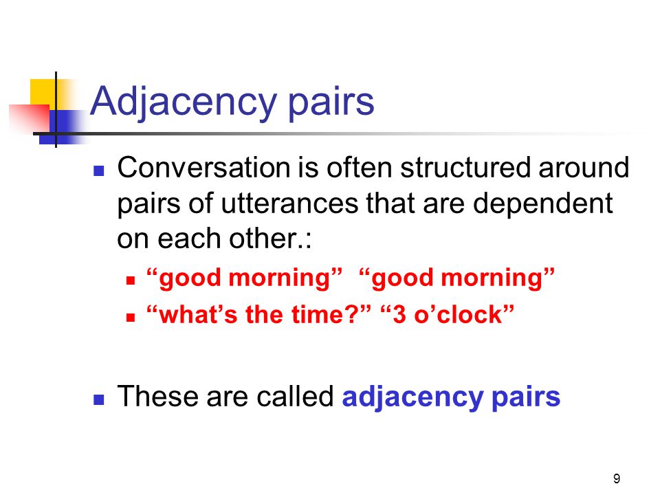 types of adjacency pairs