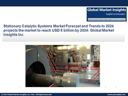 © 2016 Global Market Insights, Inc. USA. All Rights Reserved  Fuel Cell Market size worth $25.5bn by 2024 Stationary Catalytic Systems.