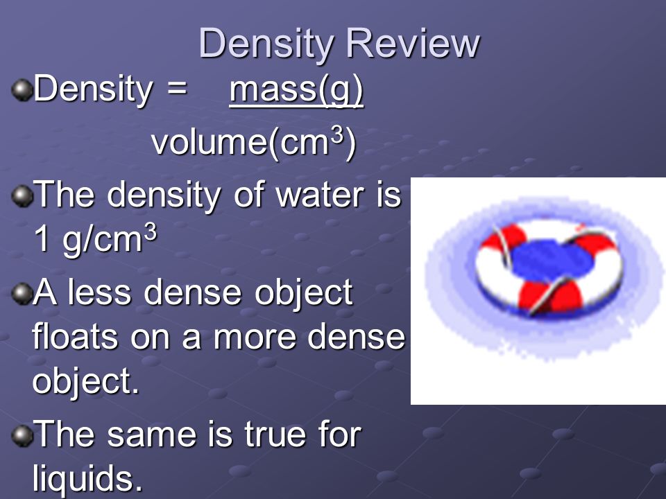 8th grade chapter 3 density and buoyancy Flashcards Quizlet