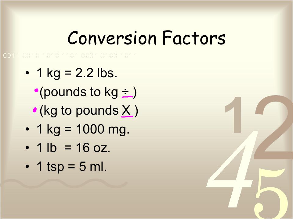 Pound kg conversion 1 Universal Industrial
