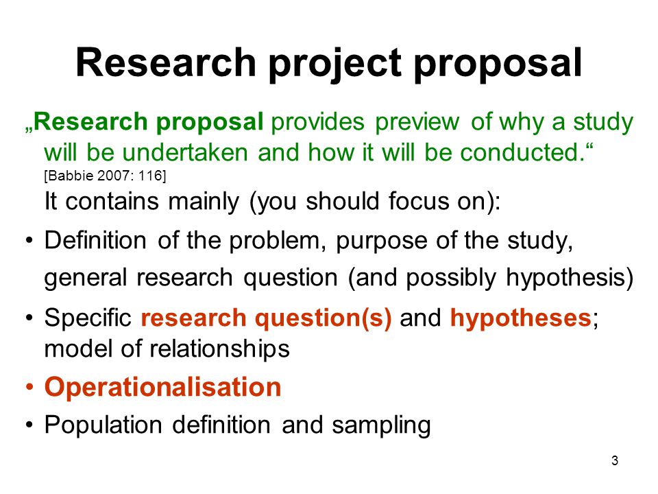 research proposal question