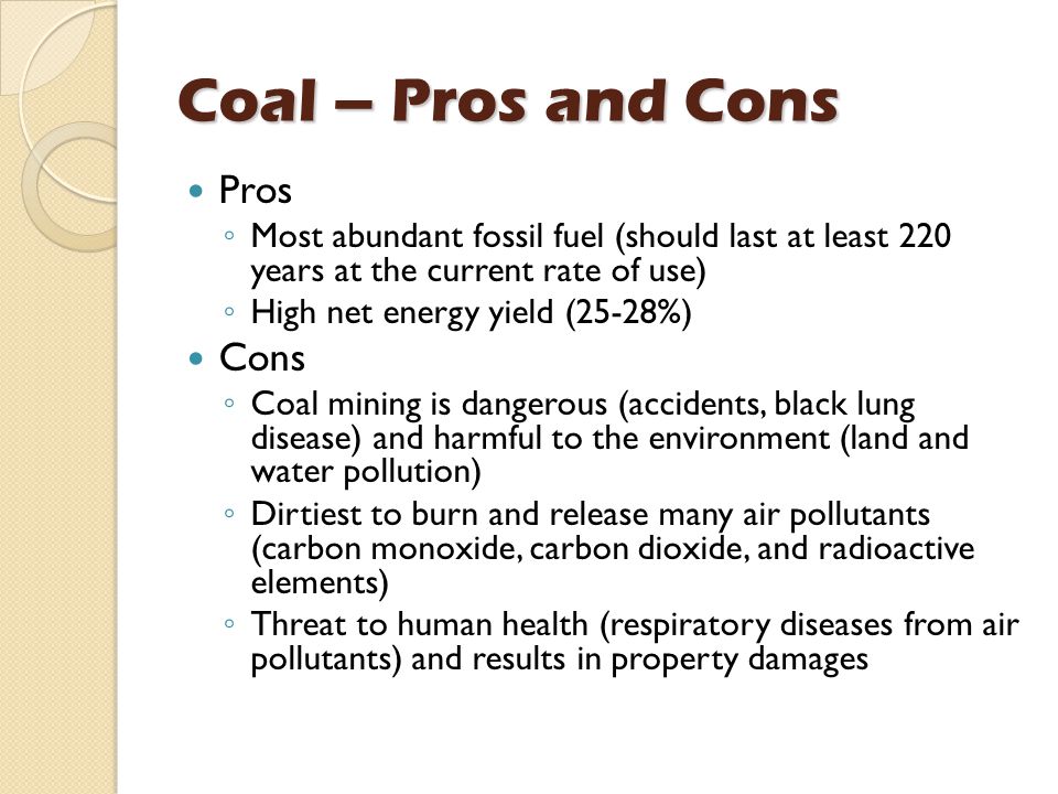 Fossil Fuels Pros And Cons Chart