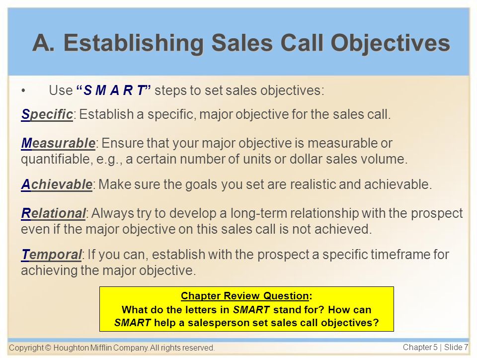 Objective For Sales Sasolo Annafora Co