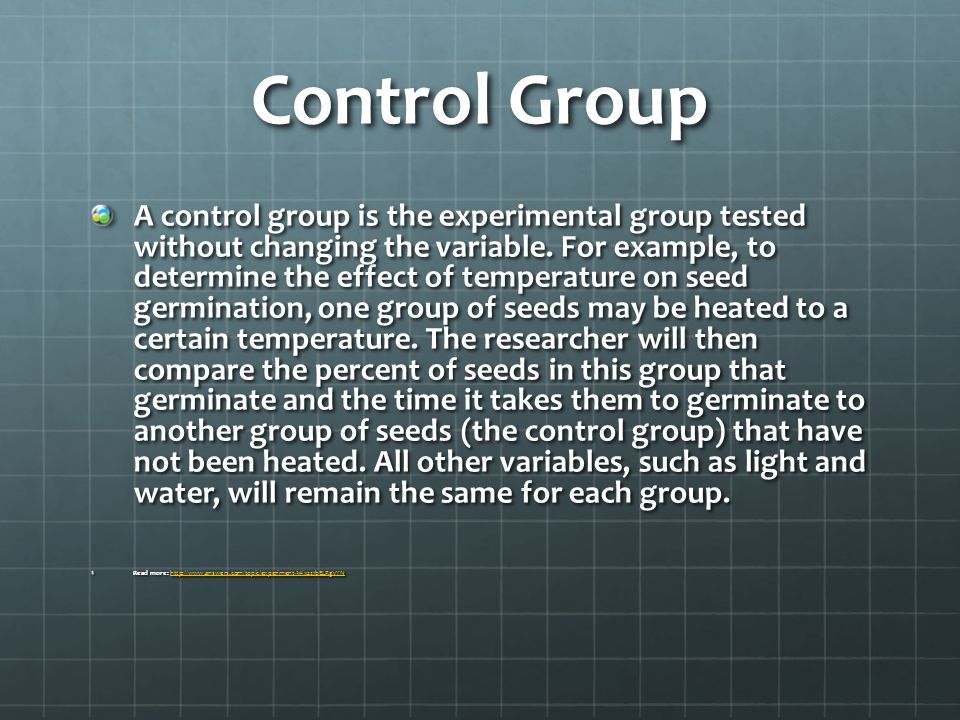 Example Of A Control Group 114