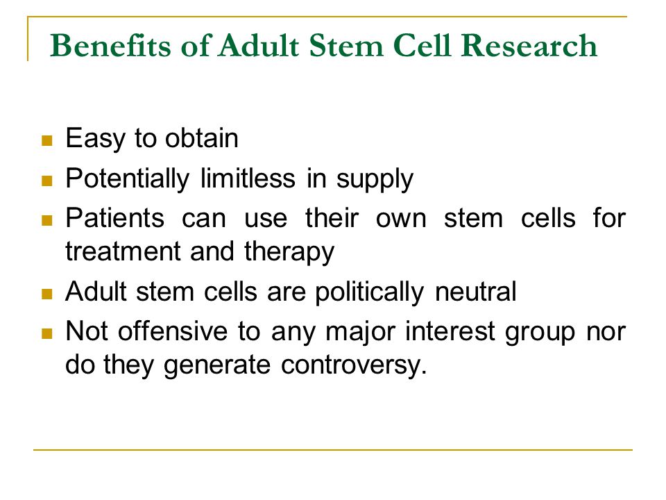 Benefits Of Adult Stem Cells 40