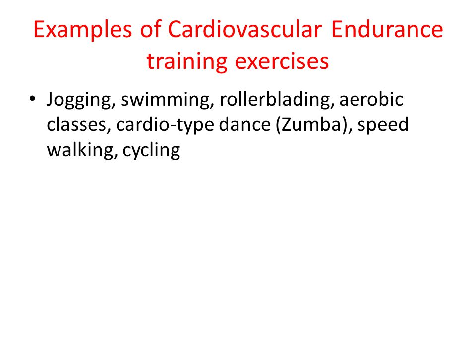 aerobic endurance examples