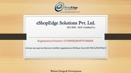 CYRUS's eShopEdge is India’s Leading Brand in Online Shopping and eCommerce Solutions now a days. We highly appreciate you and feel honored for giving.