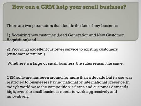  How can crm help your small business?
