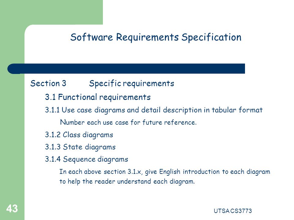 Chapter 1 The Essential Software Requirement Specification