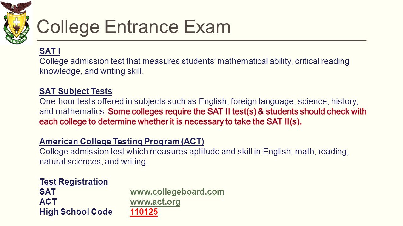 Act College Entrance Exam 76