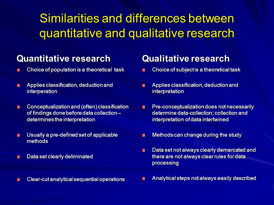 explain the differences between quantitative and qualitative research methods